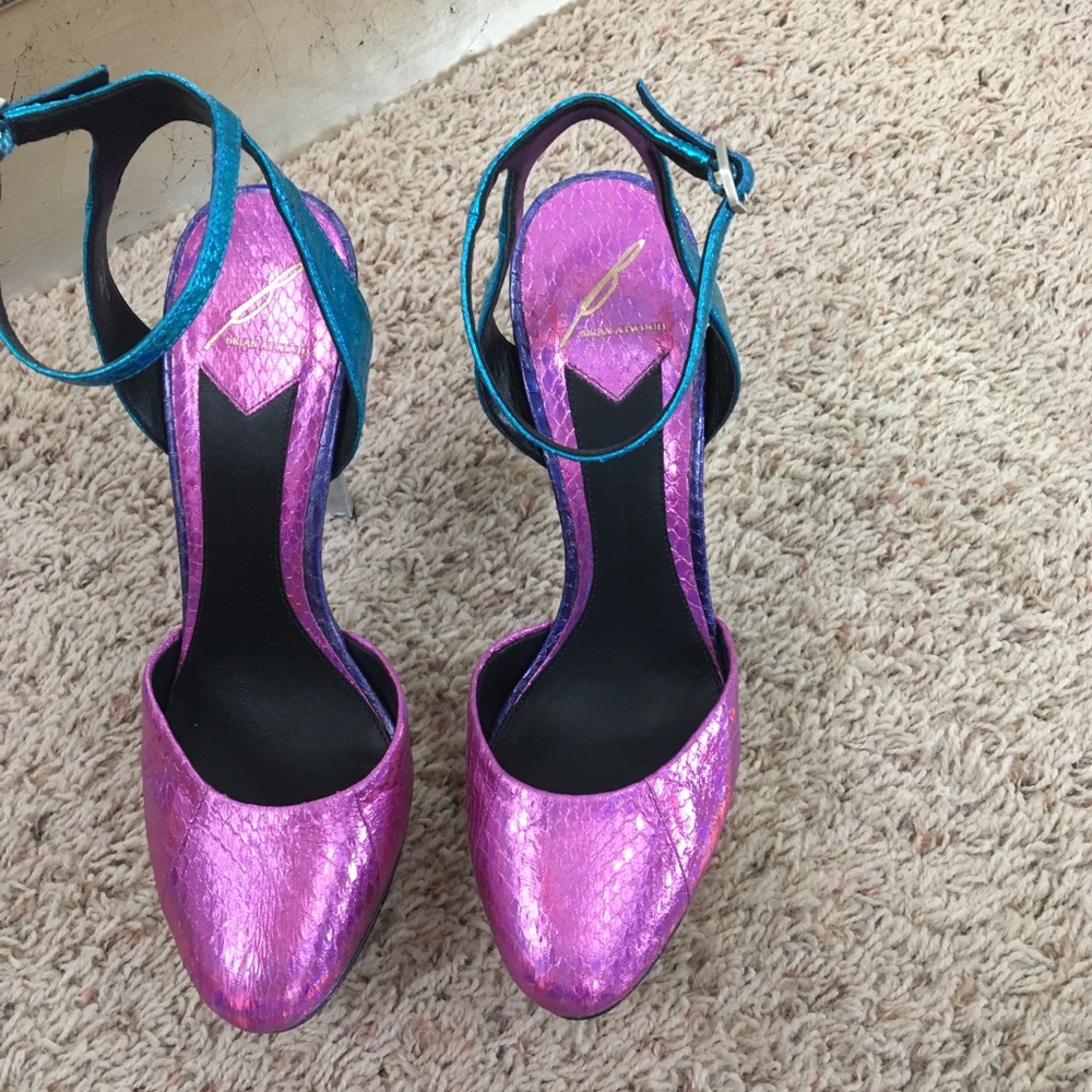 SOLDBrian Atwood Fontenay Snakeskin Holographic 10 - Picture 5 of 7